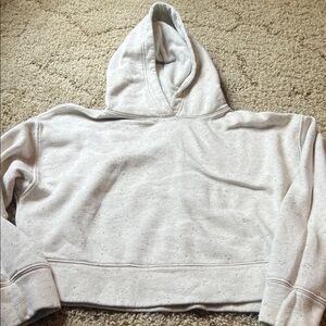 Old navy Cozy Speckled Light Gray/Cream Hooded Sweatshirt